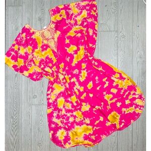 Stoneage arts made in Kenya oversized beach / house dress Dashiki Kaftan Tie Dye